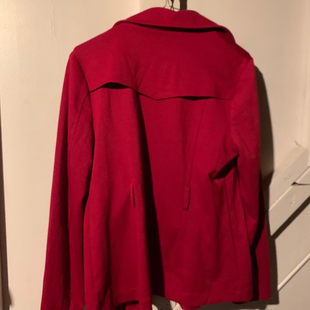 Red Double Breasted Button Up Blouse - image 2